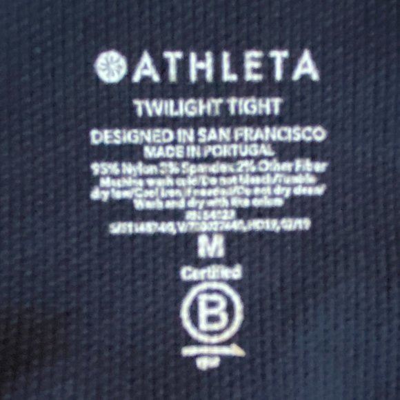 NWOT Athleta Twilight Sparkly Leggings Navy Silver Active Athleisure-M - Picture 12 of 12